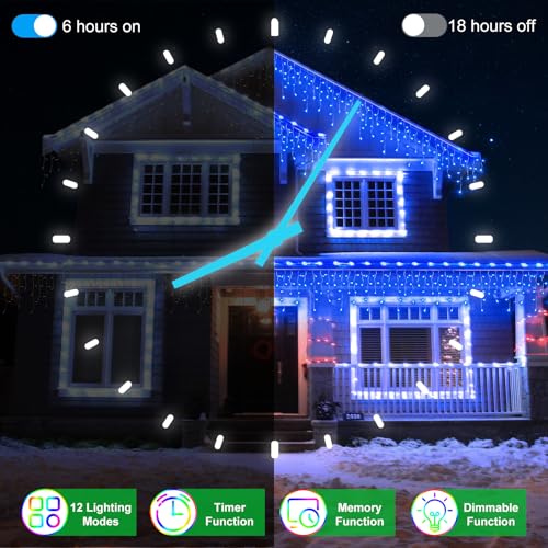 66FT 670 LED Christmas Lights 148 Ice Drops