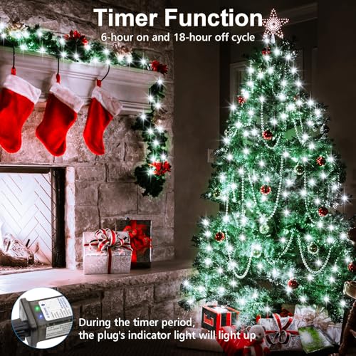 2 Pack Fairy String Lights Plug in 33Ft 100 LED (200 Count)