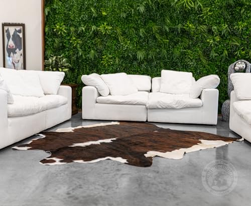 100% Genuine Brindle White Backbone Cowhide Rug