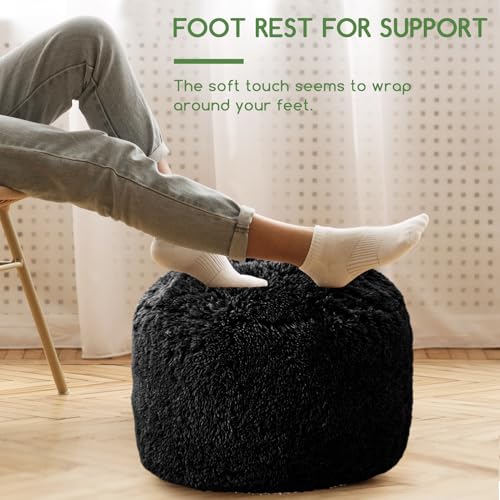 Round Stuffed Pouf Ottoman