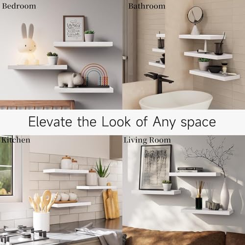 White Floating Shelves 15.7in