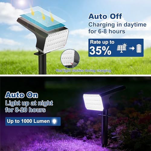 Solar Spot Lights Outdoor Color Changing (8 Count)