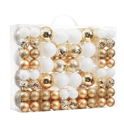 87 Pack Shatterproof Christmas Ball Ornaments Set (87 Count)