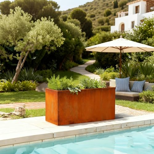 Corten Steel Planter Box 36" L x 12" W x 16" H RectanglePlanters