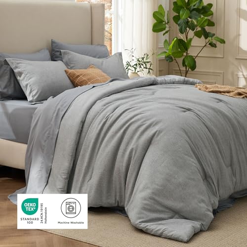 King Size Comforter Set Dark Grey