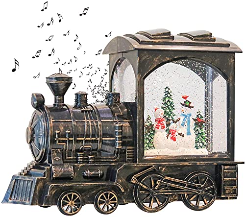 Lighted Christmas Snow Globe Lantern