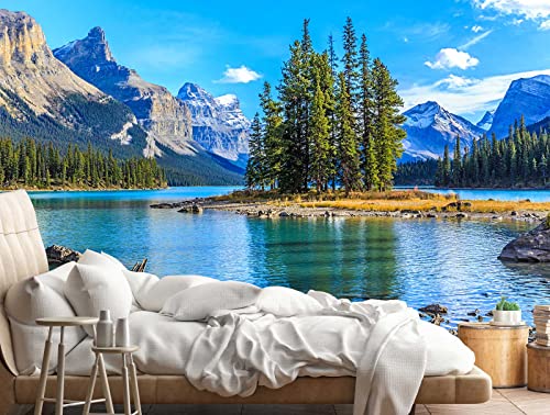 Mountain with Lake Photo Wallpaper Landscape (110.1 Sq Ft)