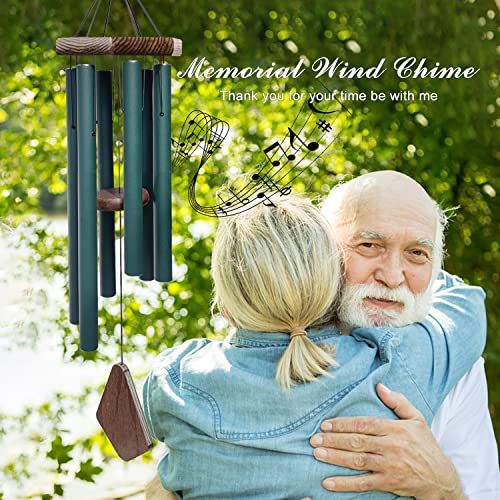 Wind Chimes for Outside 30 inch Green Aluminum Garden Patio Gift Decor Yard