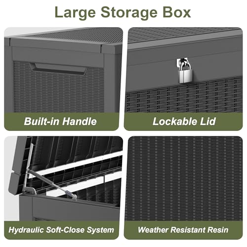 320 Gallon Outdoor Storage Box Waterproof