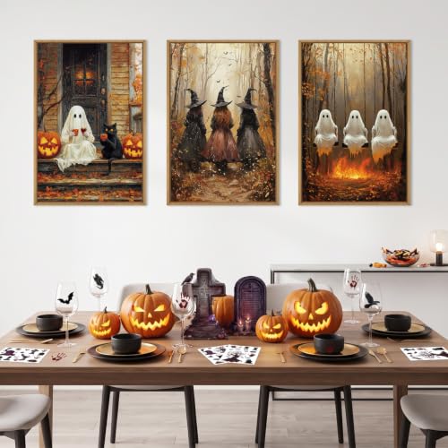 Framed Halloween Canvas Wall Art