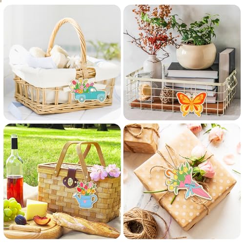 36 PCS Wooden Spring Ornaments to Paint (36 Count)