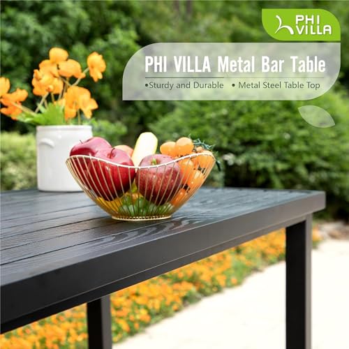 55" x 27" x 37"H Patio Bar Table Counter Height Rectangle