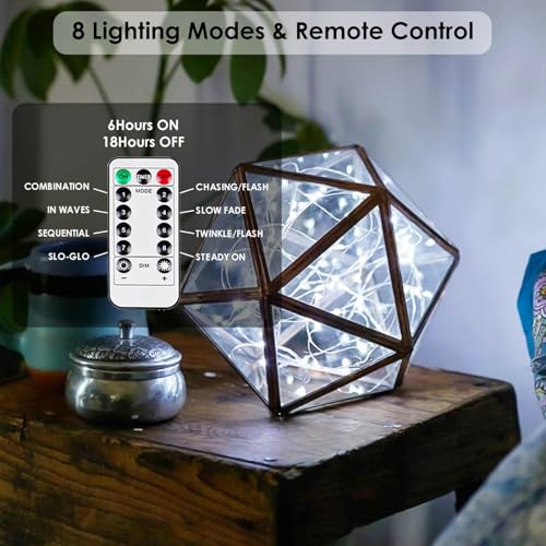 4 Pack Fairy Lights Battery Operated Battery String Light Remote Cool White (4 Count)
