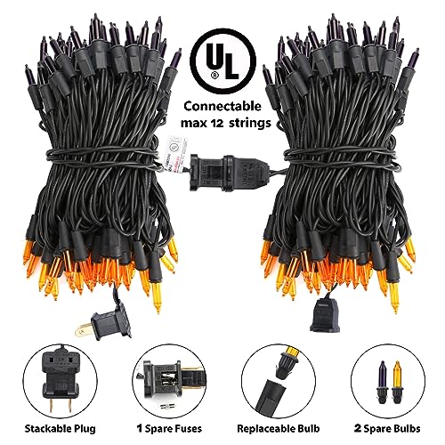Orange & Purple Halloween Lights (12.5 Foot)