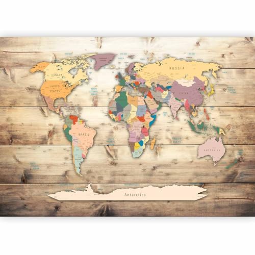 Wall Mural World Map 96x69 in (46.17 Sq Ft)