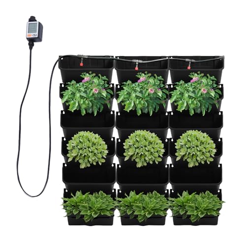 18 Pots Self Watering Vertical Wall Planter