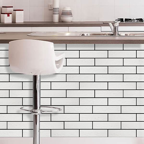 100 Old Town White Faux Brick Wall Tiles