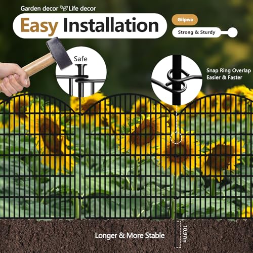 10 Panels Decorative Garden Fence (21.92 Foot)