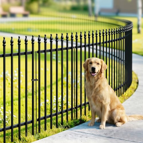 36" H x 28" W Metal Garden Fence with Gate (36 Sq Ft)