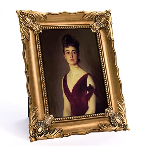 5x7 Vintage Picture Frame with Embossed Flower Design