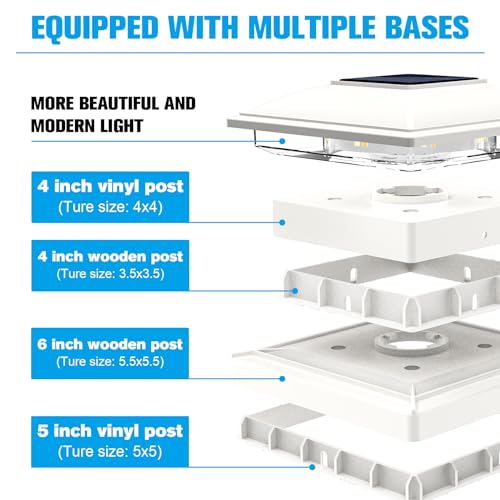 White Solar Post Cap Lights (12 Count)