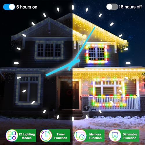 66FT 670 LED Christmas Lights 148 Ice Drops