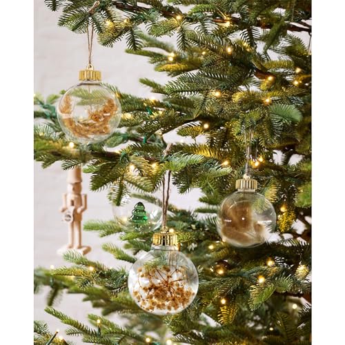 12 Pcs Rustic Christmas Ball Ornaments