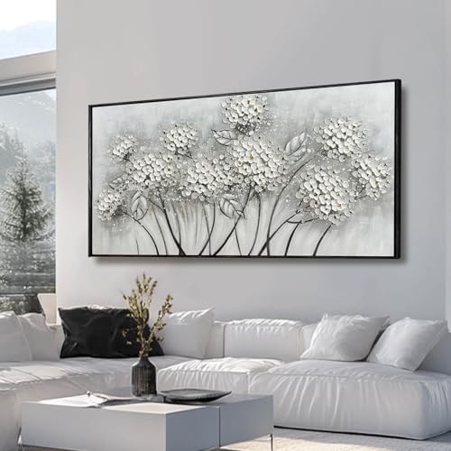 Large Artwork Flowers Oil Painting Modern Home Decorations Floral Canvas Pictures for Living Room Bedroom Kitchen Office 29" x 58"