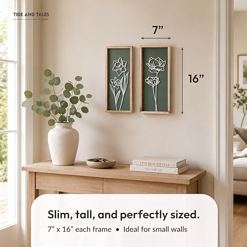 Floral 3D Green Wall Art (2 Count)