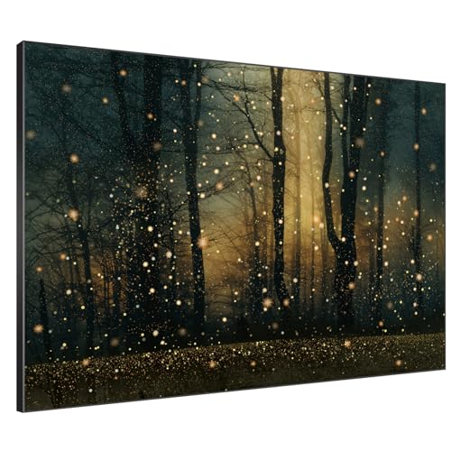 60"x72" Extra Large Framed Wall Art Magical Firefly Forest at Twilight