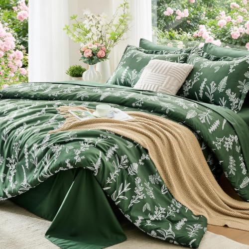 Dark Green Cal King Comforter Set