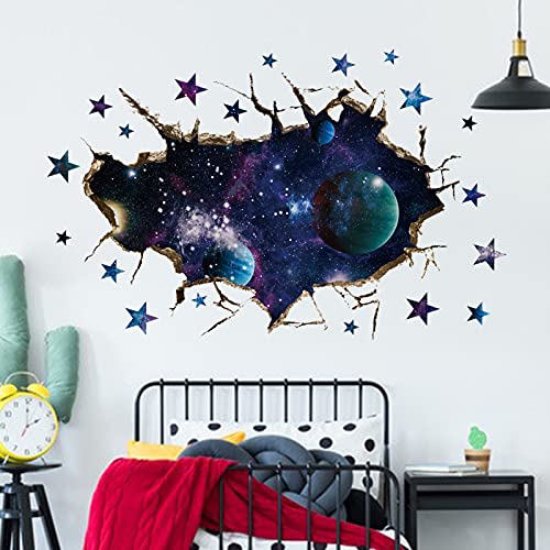 3D Space Galaxy Wall Decor Stickers