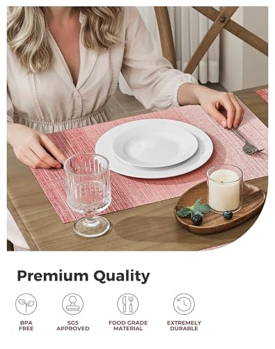Gradient Pink Woven Placemats Set of 8 (8 Count)