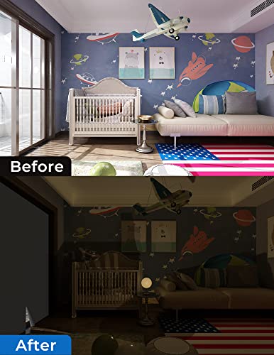 114"x60" Portable Blackout Curtains Blinds for Windows No Drill