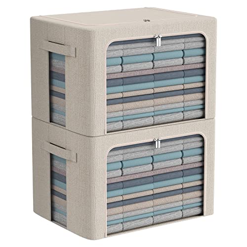 Clothes Storage Bins Box (2 Count)