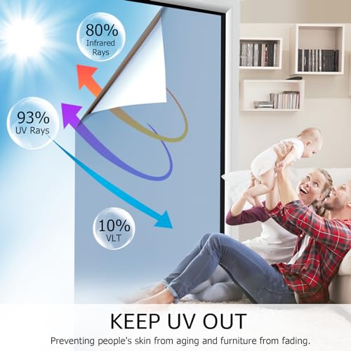 One Way Mirror Window Film (91.84 Sq Ft)