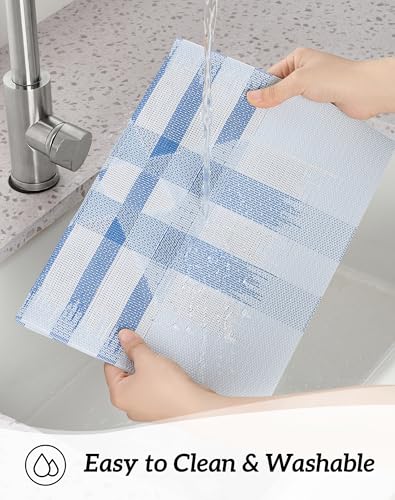 Geometric Print Blue Placemats Set of 6 (2.83 Count)
