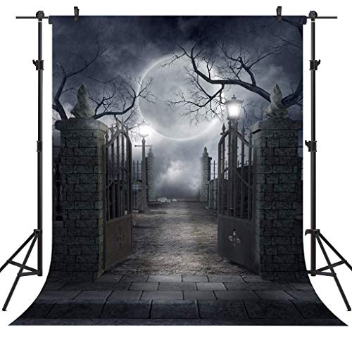 Halloween Backdrop Background Nightmare Before Christmas Backdrop for Photography Zombie Themed Photo Booth Party Decorations 5x7ft