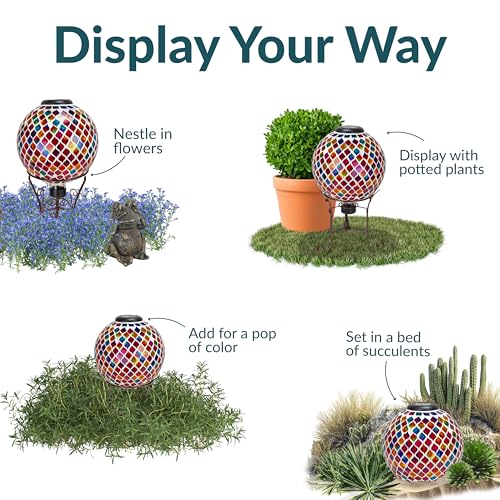 Sunnydaze Solar Gazing Ball for Garden