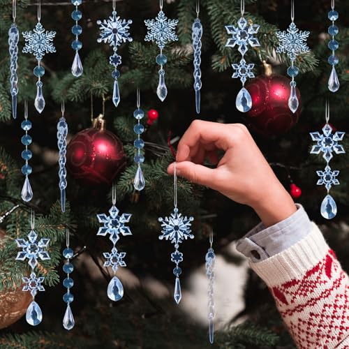 Crystal Christmas Tree Ornaments (18 Count)