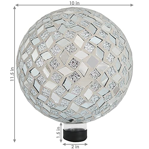 Sunnydaze 10" Mosaic Glass Gazing Ball for Garden