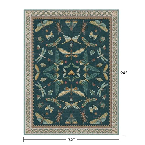 Vintage Teal Area Rugs for Living Room 6x8 (48 Sq Ft)