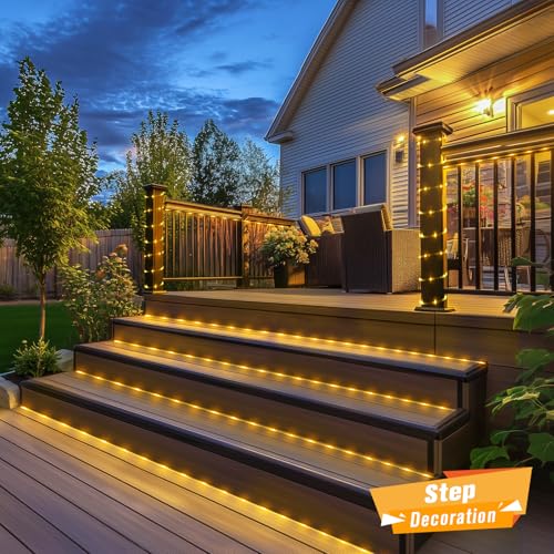 100 LED 33ft Solar Rope Lights Outdoor Waterproof (33 Foot)