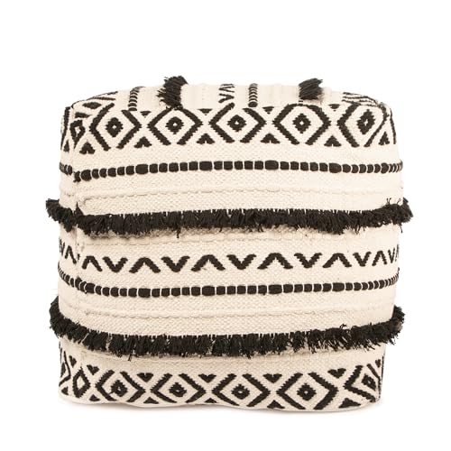 Pouf with Filler Cube Bean Bag Pouffe