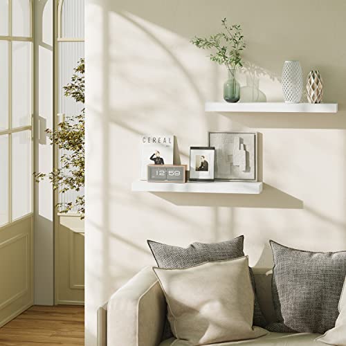 Floating Wall Shelves 24 x 6 Inch (2 Count)