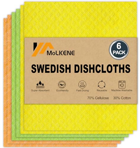 Swedish Dishcloths for Kitchen (6 Count)