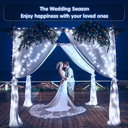 2 Pack White Battery Operated String Lights (100 Count)