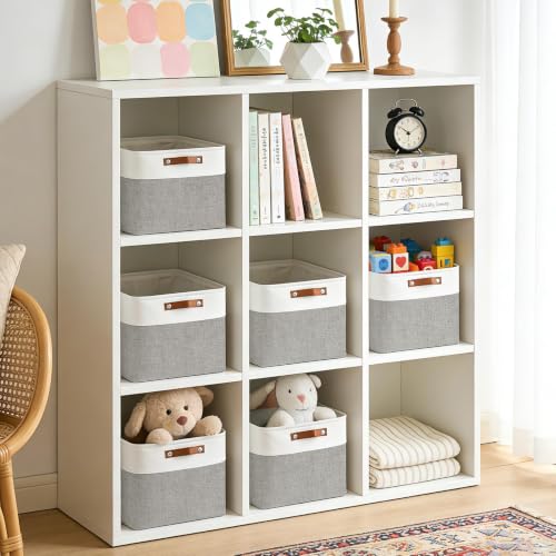 Collapsible Fabric Storage Cubes 11x11 Cube Storage Bins (4 Count)