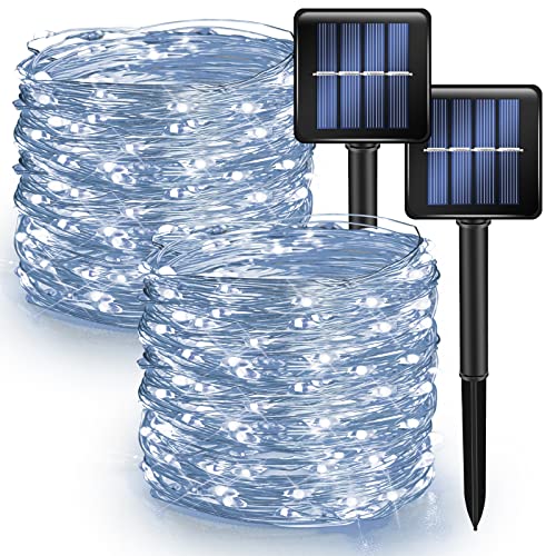 2 Pack Solar String Lights Outdoor