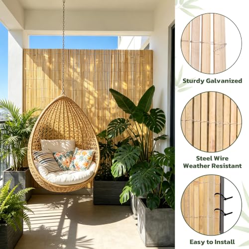 Natural Bamboo Slat Screening (7379 sq inch)